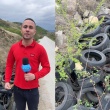 Десетки автомобилни гуми изхвърлени на пътя между Дебелец и Велико Търново